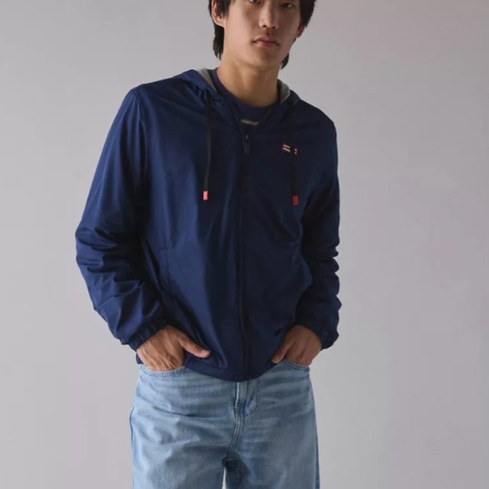 NWT Hunter Navy/Grey Jersey Lined‎ Lightweight Baltico Jacket - Small